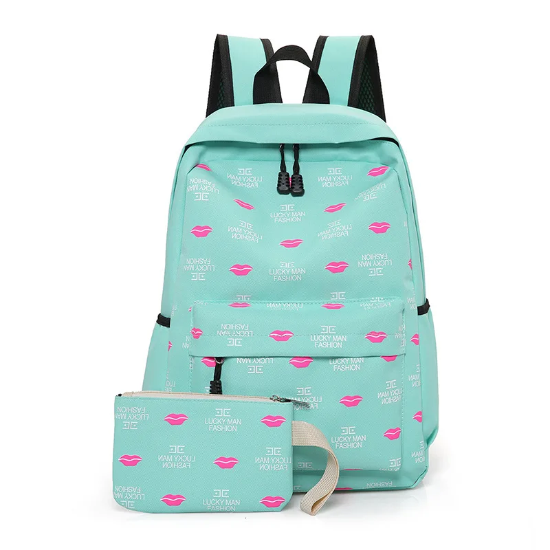 Bags School for Teenagers Girls Schoolbag Large Capacity Ladies Printing School Backpack Set Rucksack Bagpack Cute Book Bags