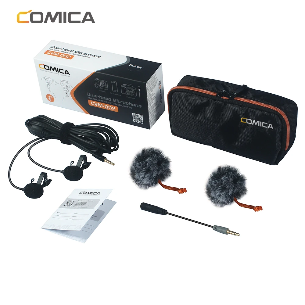 Петличный конденсаторный микрофон CoMica CVM-D02 2 5/4 5/6 0 м для Sony Canon Nikon DSLR камеры