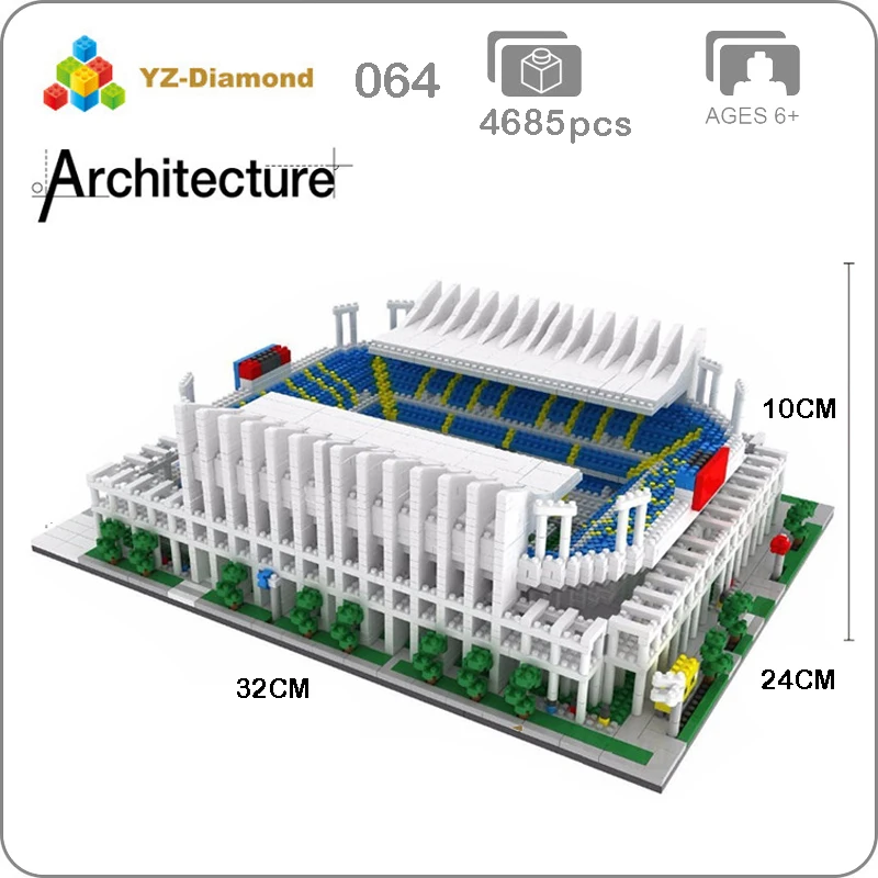 YZ 064 международно известная архитектура Португалия Футбол стадион 3D модель мини