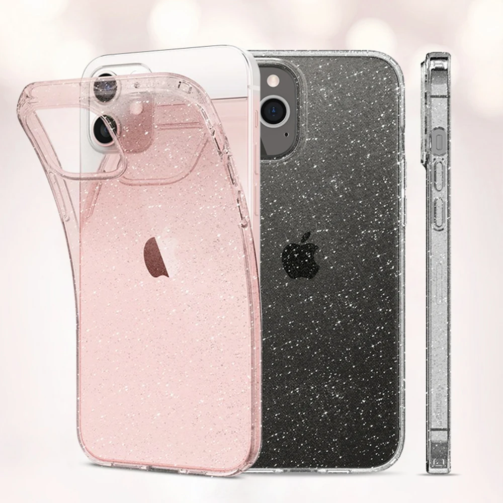 Роскошный яркий прозрачный Блестящий ударопрочный чехол для телефона iPhone 13 Pro Max