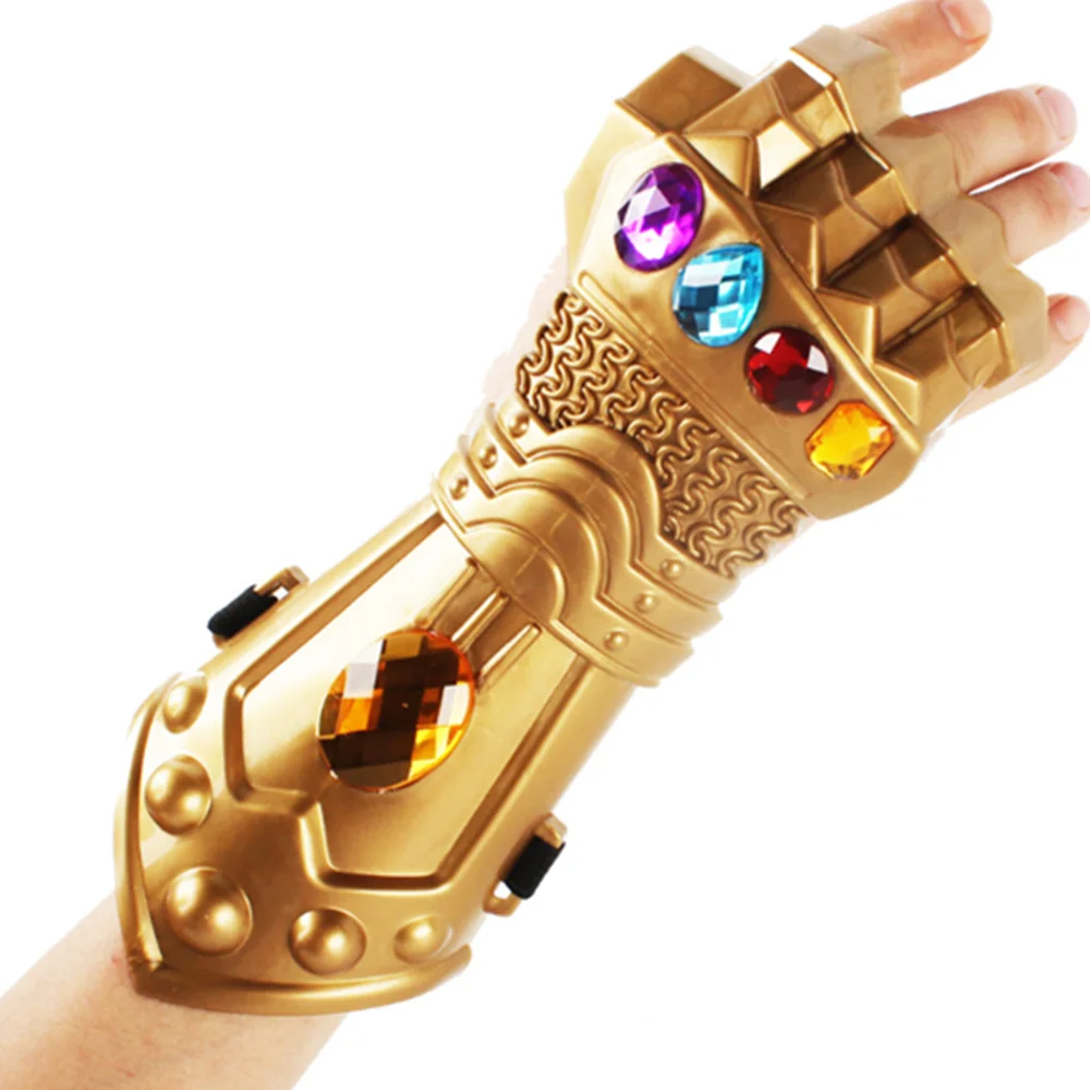 Gauntlet Мстители танос гаунтлет маска фильмы Золотой пластик действие Косплей модель игрушки Хэллоуин коллектор Juguetes Кукла аниме фигурки - Цвет: Gauntlet