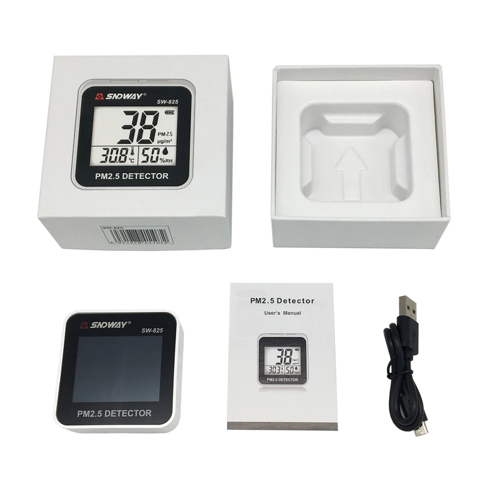 Sndway PM2.5 детектор газовый тестер Измеритель Качества Воздуха лазерный