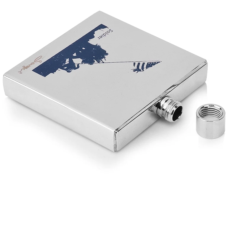 Фляга мини-солдат из нержавеющей стали 304 портативная фляжка с зеркасветильник 2