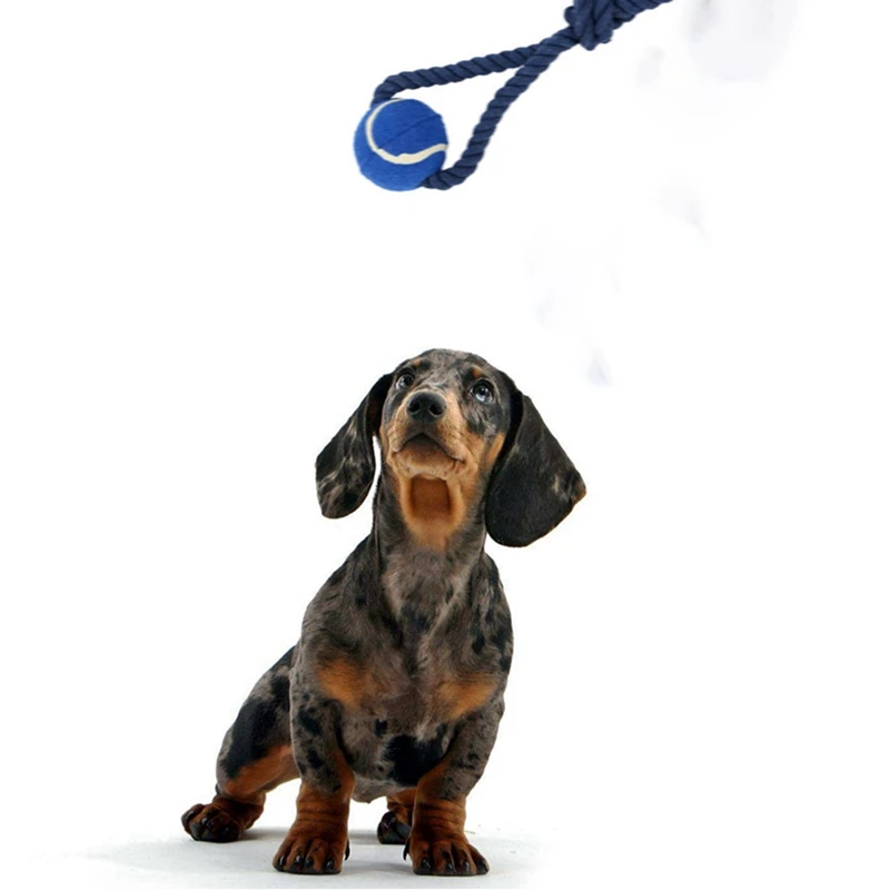 Хлопковая веревка жевательные мячи для чистки тенниса безопасные эластичные