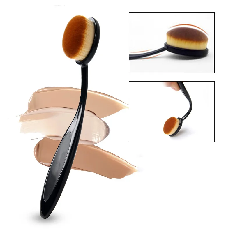 1Pcs Women Pro Cosmetic blush Makeup Brushes 15cm Toothbrush brush Curve Foundation Brush for lady girls tool | Красота и здоровье