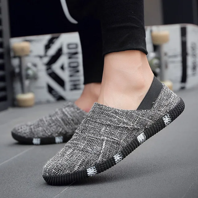 

2019 Fashion New Soft Bottom Breathable Peas Shoes Men's Shoes Zapatos De Hombre Fashion Comfortable Casual Men's Linen Shoes