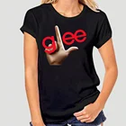 Футболка Мужскаяженская с круглым вырезом и надписью Glee Hand сезон