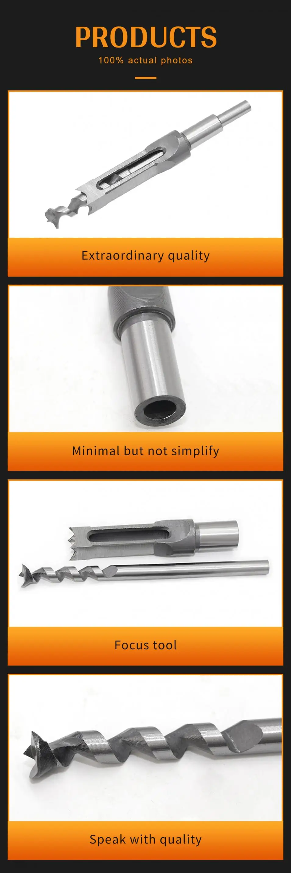 

1 Piece 20mm Alloy Steel Square Hole Saw Mortise Wood Drill Bit with Twist Drill