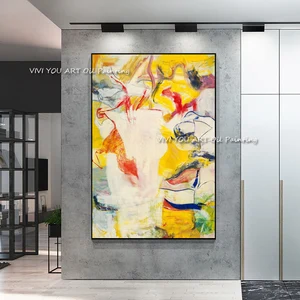 100% ручная роспись Топ современная абстрактная настенная художественная копия известный художник Виллем де коонин масляная живопись на холсте воспроизведение живописи