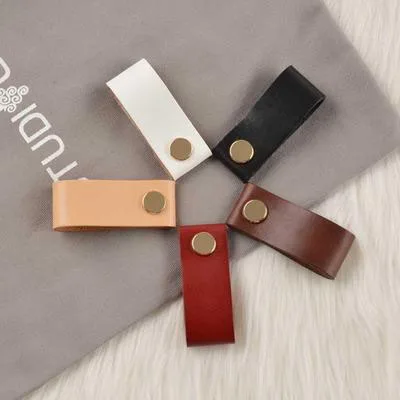 Ручка для кухонного шкафа кожаная ручка винного цвет