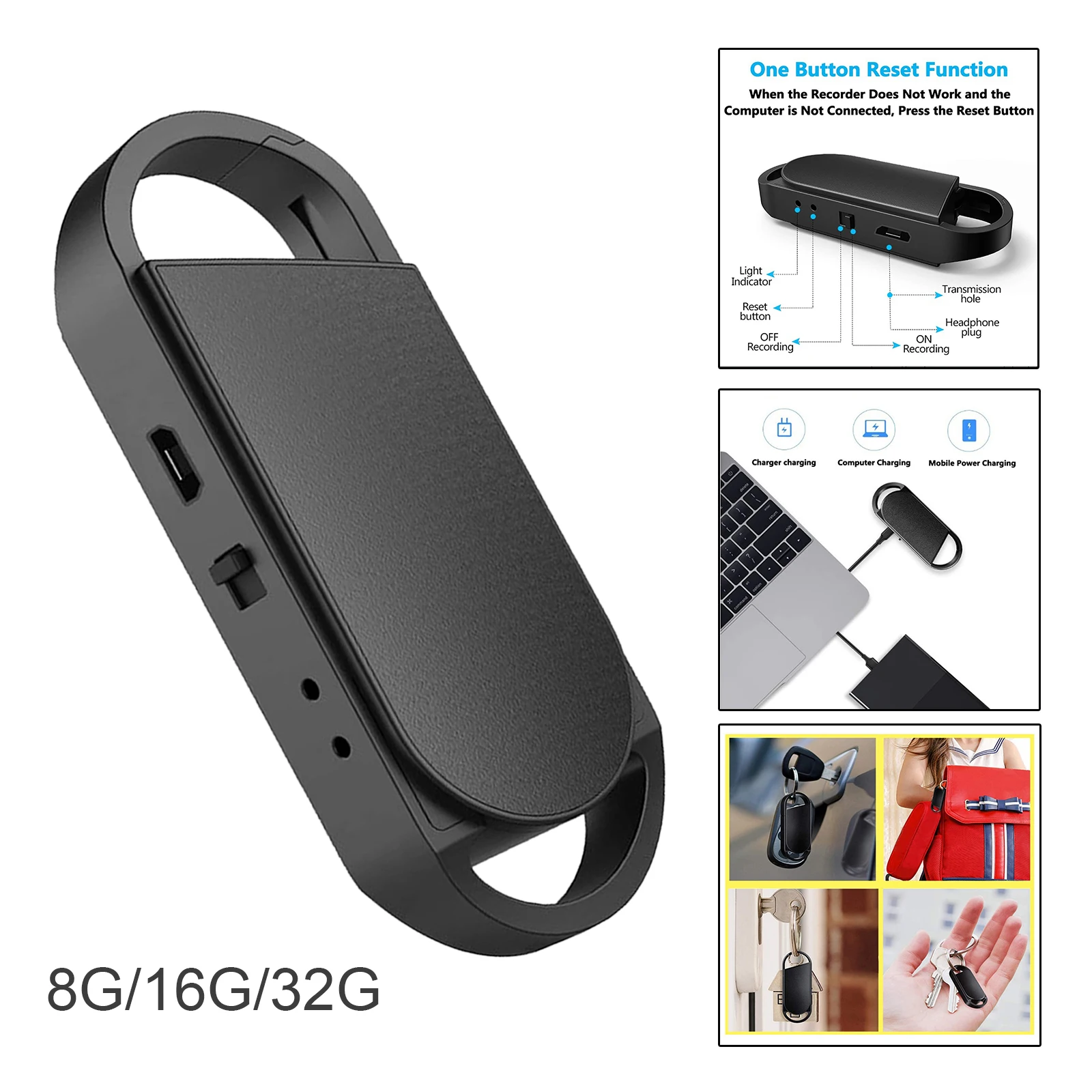 

Мини брелок диктофон Цифровой Аудио Звук Диктофон MP3-плеер