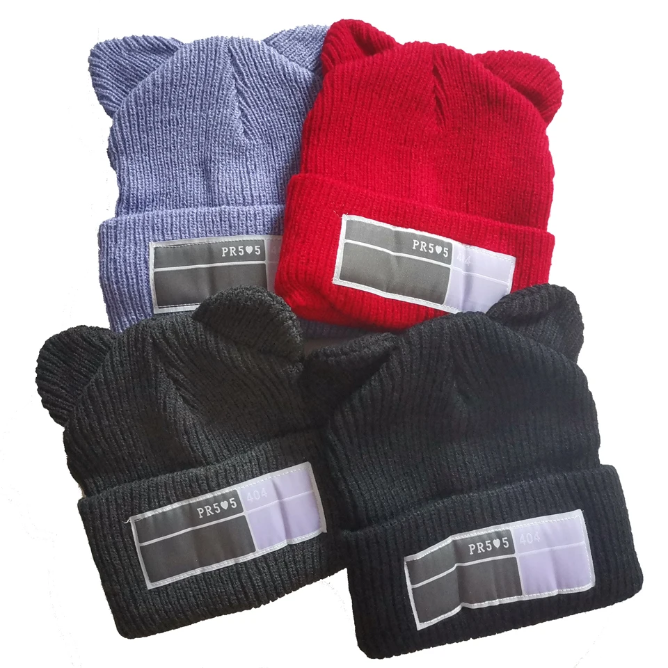 Зимние шапки для женщин Новые облегающие вязаная шапка милые осенние женские с