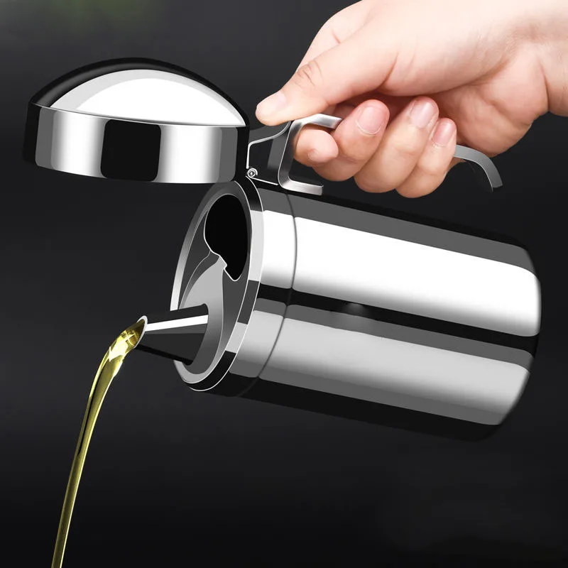 

Stainless Steel Oil Pot Kitchen Oil Bottle Leak-proof Household Edible Oil Bottle Oil Tank Kitchen Supplies Oil Bottle Squeeze