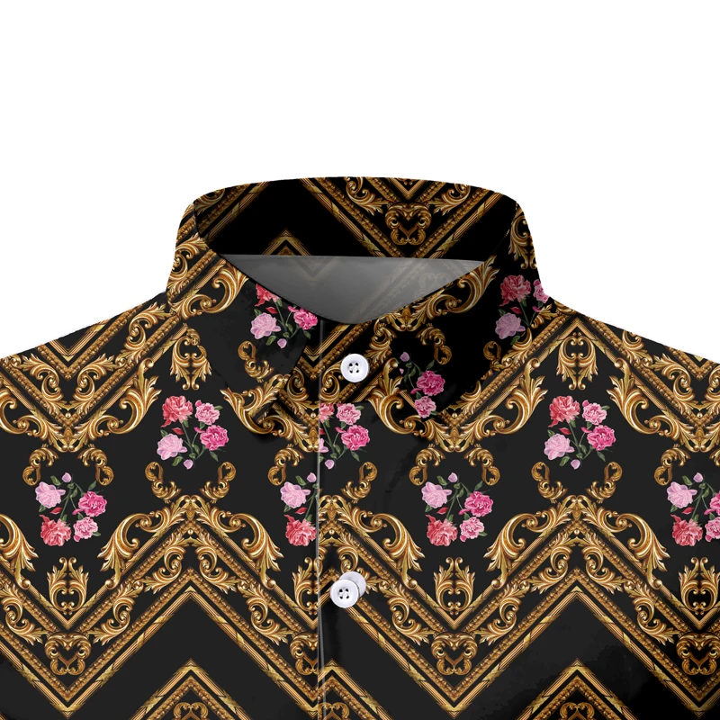 Short-sleeve Slim Fit Men Shirts 2020 Fashion Striped Print Male Hawaiian Shirt Streetwear Button Down Camisa Floral Masculina | Мужская