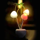 220V 3 светодиодный ЕСштепсельная вилка американского стандарта гриб ночные светильники разноцветная Милая Сенсор гриб светодиодный свет вечерние Ночная детская Украшения в спальню