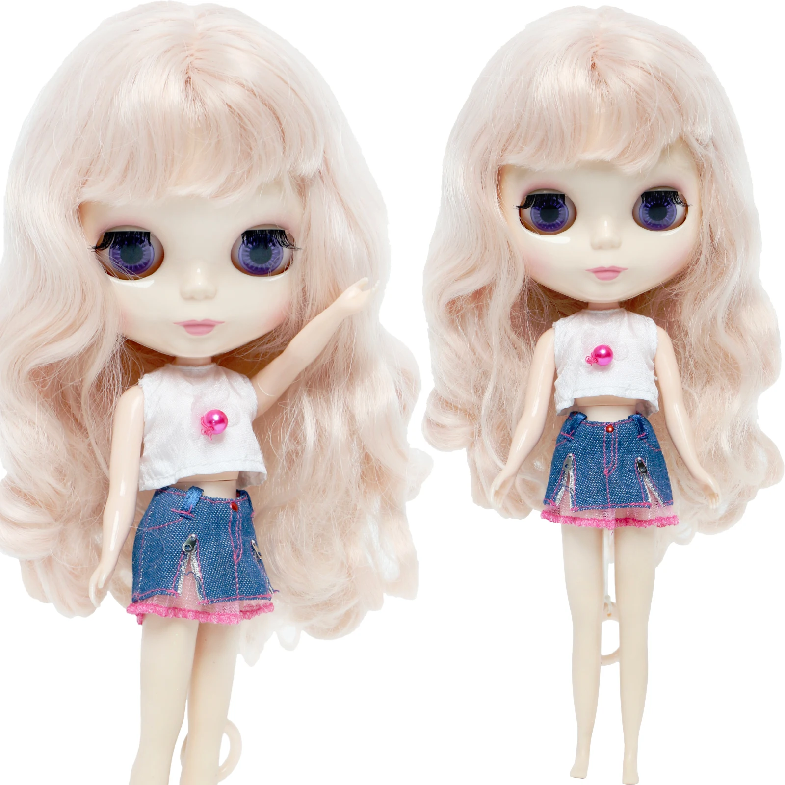 1 комплект Кукольное платье для Blythe Doll 12 '' модная повседневная одежда белые