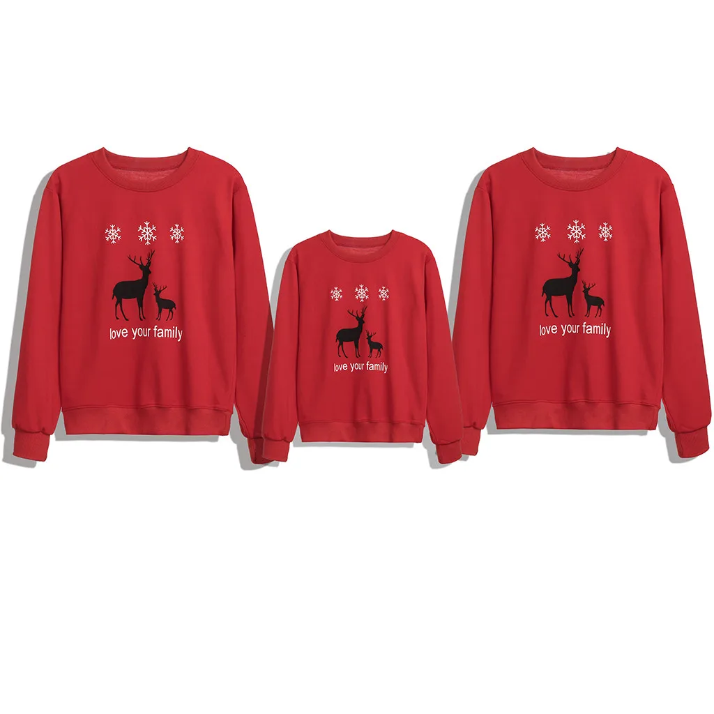 Рождество Для женщин уличная Лось с капюшоном и принтом мужчин детская блузка