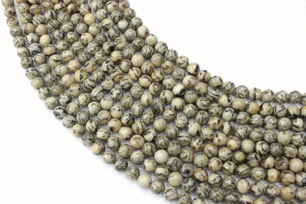 Натуральные длинные кружевные графические бусины свободные из ниток 6/8/10/12 мм для