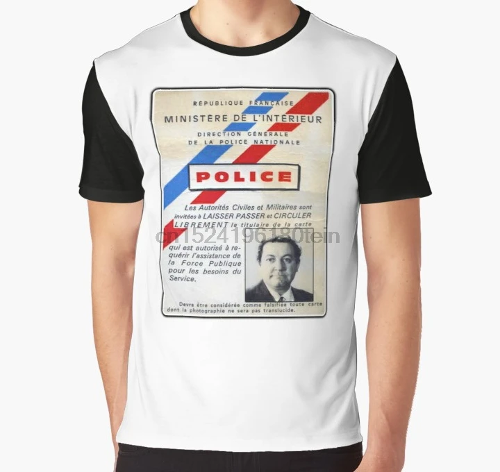 Принт по всему миру 3D футболка Мужская забавная Coluche The Inspector Abavure Police полная