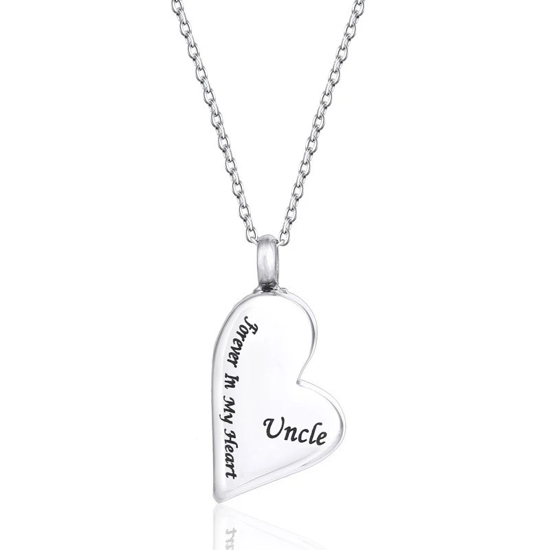 RIR Uncle Forever In My Heart Cremation Jewelry Keepsake Memorial Urn Necklace With Free Filling Kit Stainless Steel | Украшения и