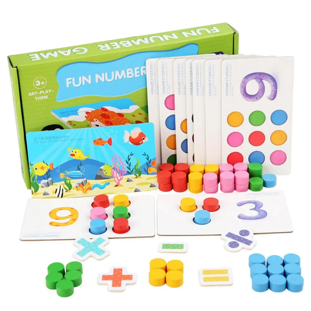 

Number Flash Cards Preschool Early Education Montessori Toys For 3 Year Old With Animal Illustration Kindergarten Flash Cards Le