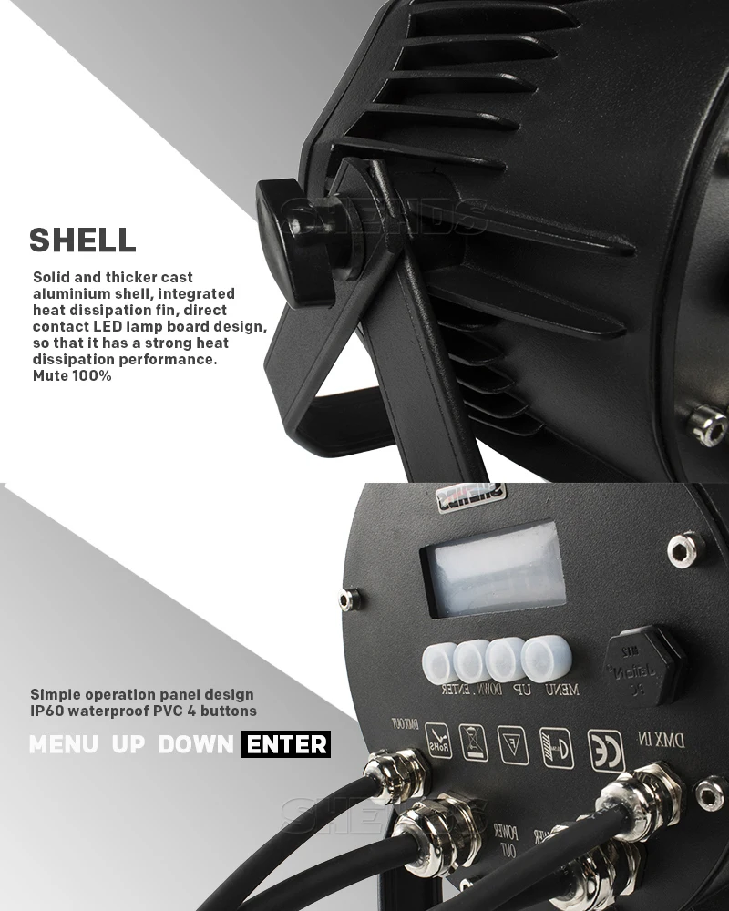SHEHDS IP65 7x18 Par светодиодный водонепроницаемый RGBWA УФ-световой эффект мытья для DJ Disco