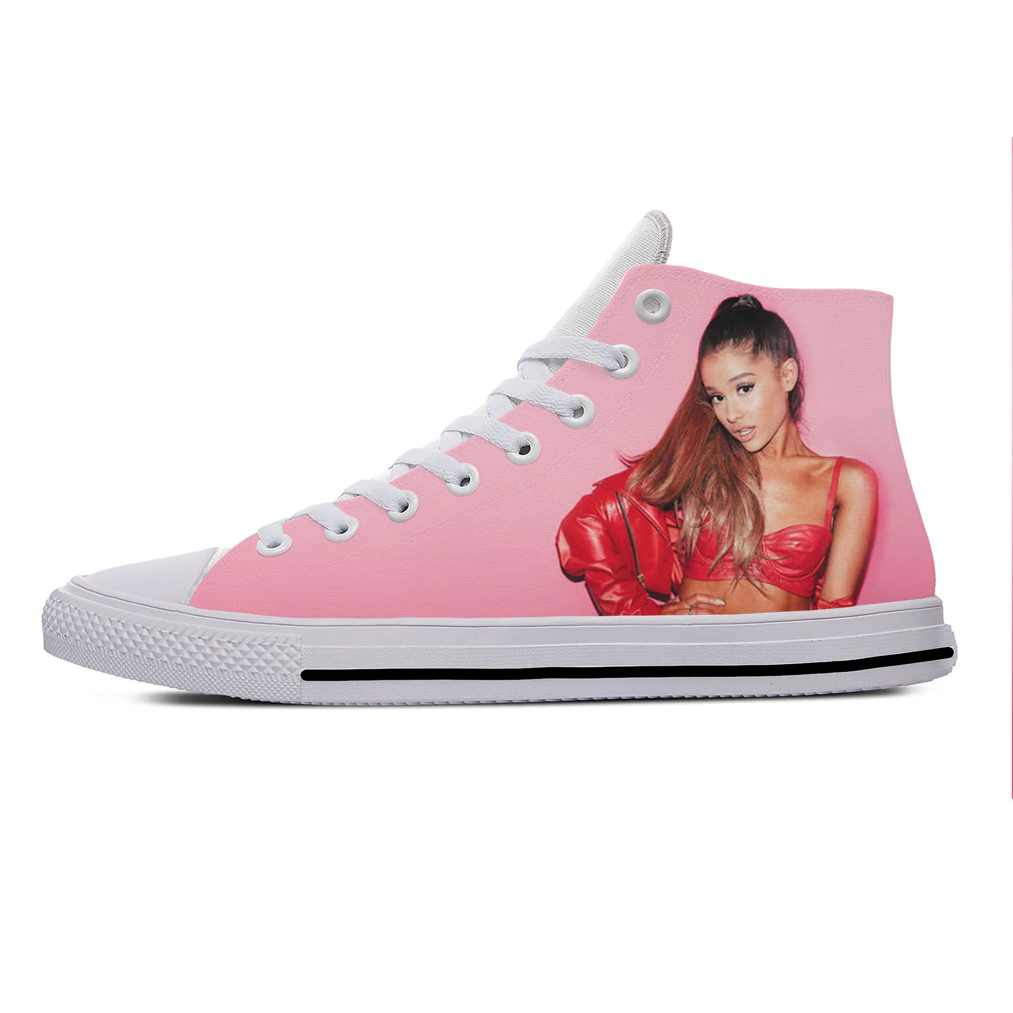 Красивые модные забавные повседневные тканевые кроссовки Grande Pop Singer Music Ariana