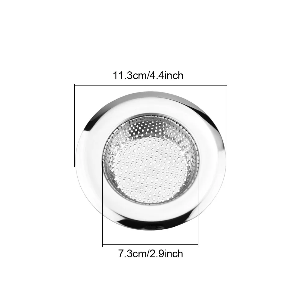 

3pcs/set Easy Clean Home Stainless Steel Bathroom Kitchen Sink Strainer Basket Restaurant Practical For Bathtub Rustproof