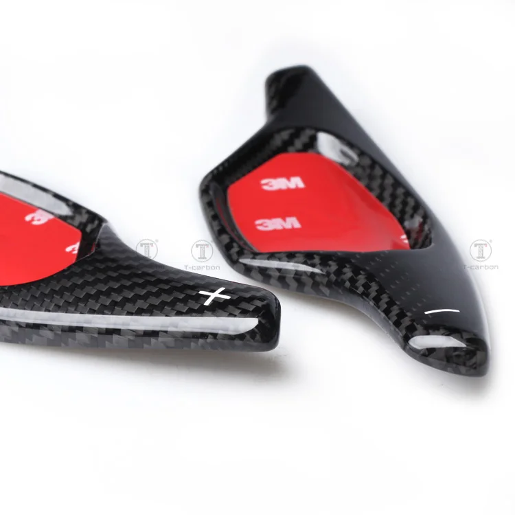 

2pcs/Pairs Black Carbon Fiber Steering Wheel Shift Paddle Extension For Caddillac XTS5