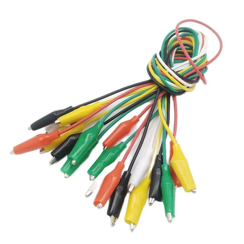48 см Аллигатор зажимы кабель Перемычка провода Тестовые 10 шт./лот | Обустройство