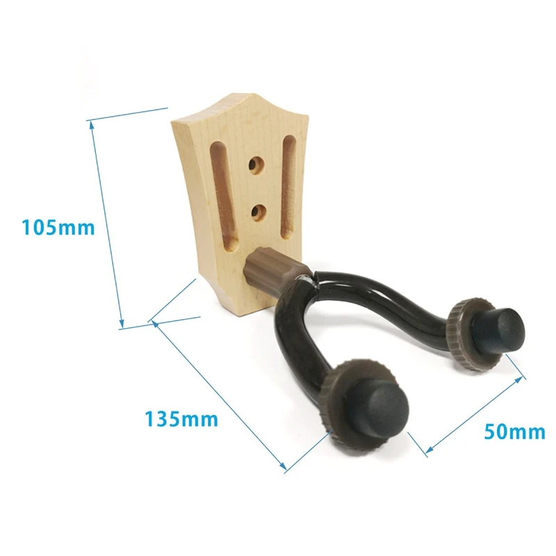 

4Pcs Guitar Hook Guitar Wall Mount Hanger Solid Wood Guitar Hanger Wall Hook Holder Stand for Guitar Bass Ukulele
