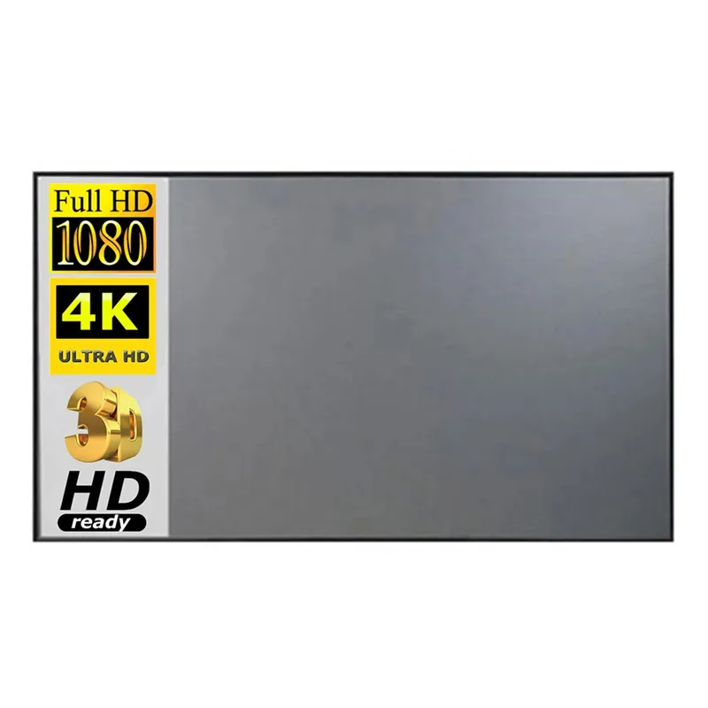 16:9 Projector Anti-Light Curtain Simple Screen 60 72 84 100 110 120 130 Inches Portable Projection Movies For Home Theater | Электроника