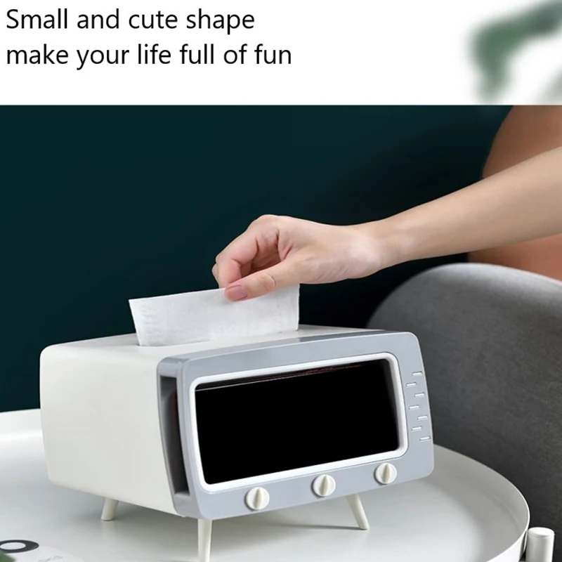 

New creative TV tissue box household multifunctional desktop retro pumping box living room tissue storage box