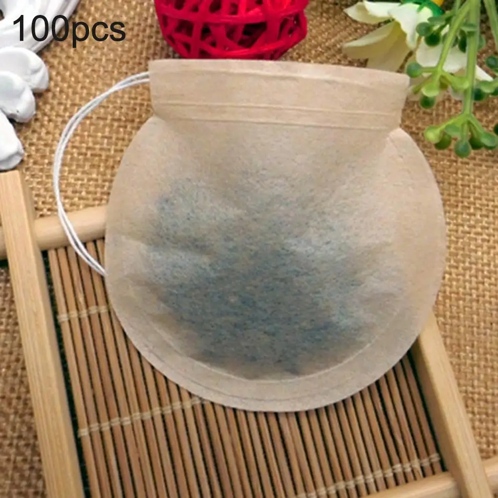 100 шт./компл. чайные пакетики ситечко для чая бумажный мешок трав фильтр тепловое
