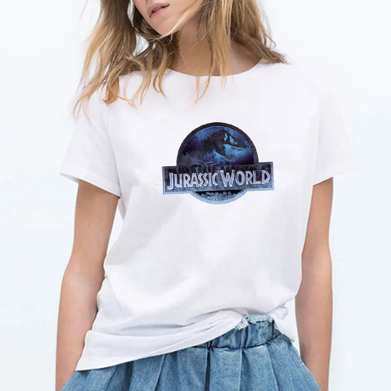 Jurassic Park женские футболки летняя футболка с короткими рукавами и буквенным принтом уличная Футболка женская футболка больших размеров женская S-2XL