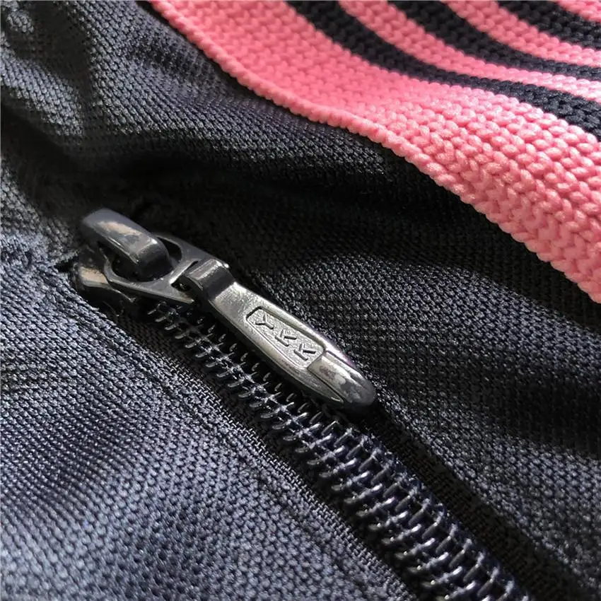 

Pink Stripe Needles AWGE Sweatpants Men Women butterfly embroidery Logo Needles Pants High Quality AWGE Pants