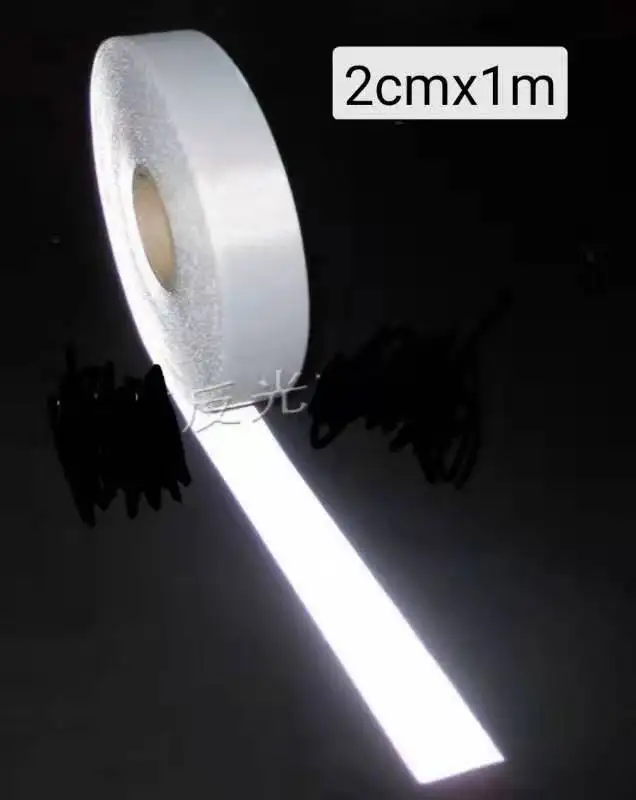 reflect light white 5 см* 47,5 м в ширину красный, белый, черный, желтый, саржа, сигнальная лента, светоотражающая пленка, безопасная поверхность разметки стен, клейкие полосы - Название цвета: reflect light white