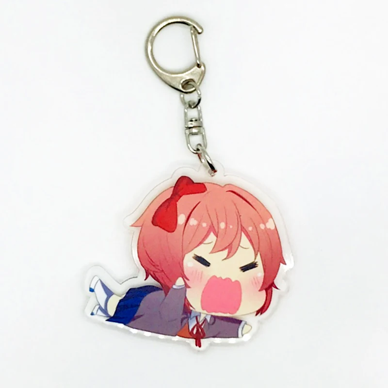 Style 6 Doki Литературный клуб косплей брелок акриловый мультфильм Опора Sayori Yuri Natsuki Monika - Цвет: Style 6