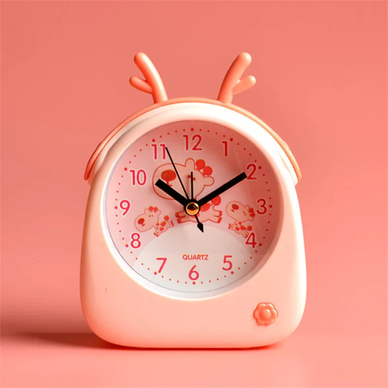 

Cute Deer Antlers Alarm Clock Nordic Home Decor Cartoon Animal Alarm Clock Student Bedside Personality Antlers Alarm Clock