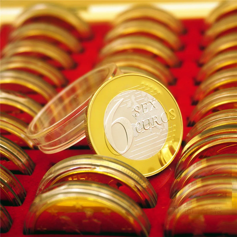 Памятные монеты 47 шт./лот ко Дню Святого Валентина романтическое позолоченное