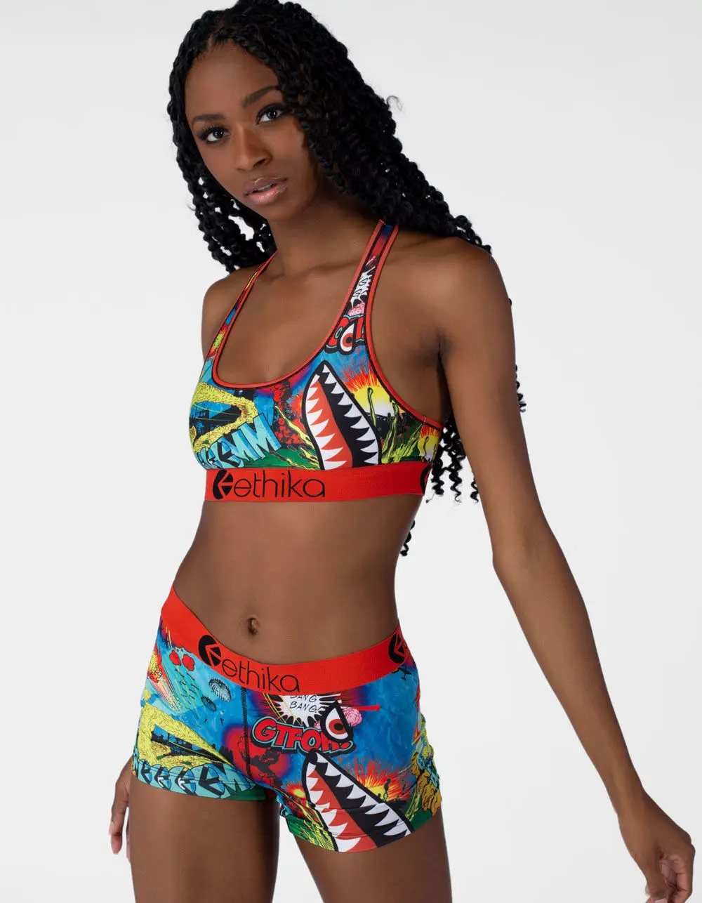 

2021 New Style Ethika Bomber Slyme Ball Red Sport Women 2piece Set Ethika Fitnesse Ethika Women Set Underwear