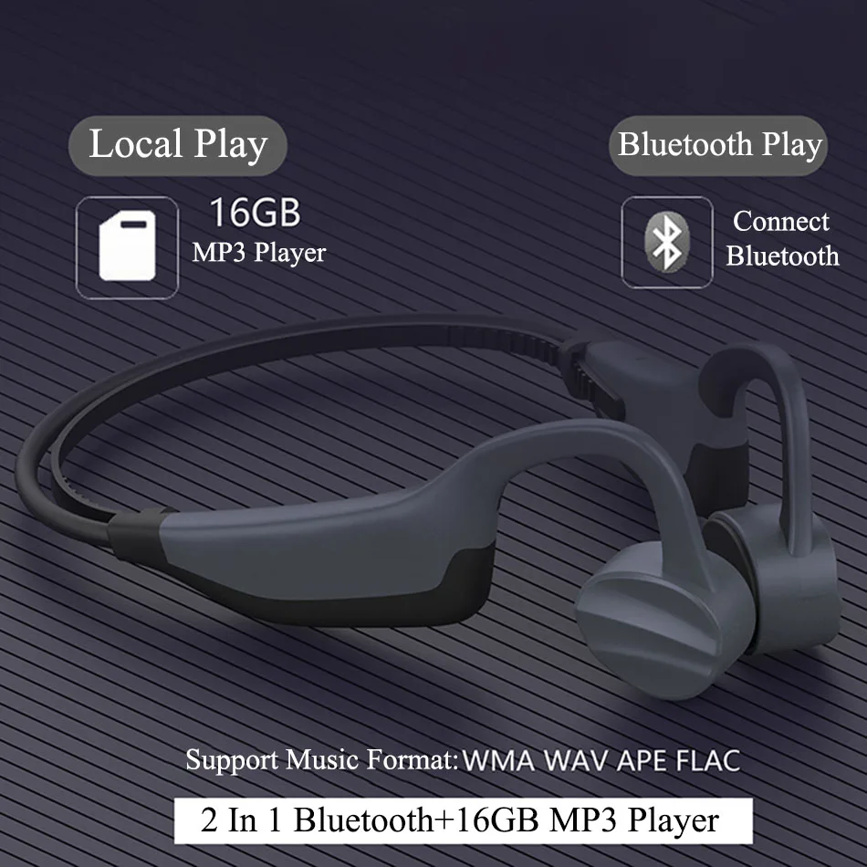 Новый MP3 плеер K7 с костной проводимостью 16 ГБ Bluetooth 5 0 гарнитура 2 в 1