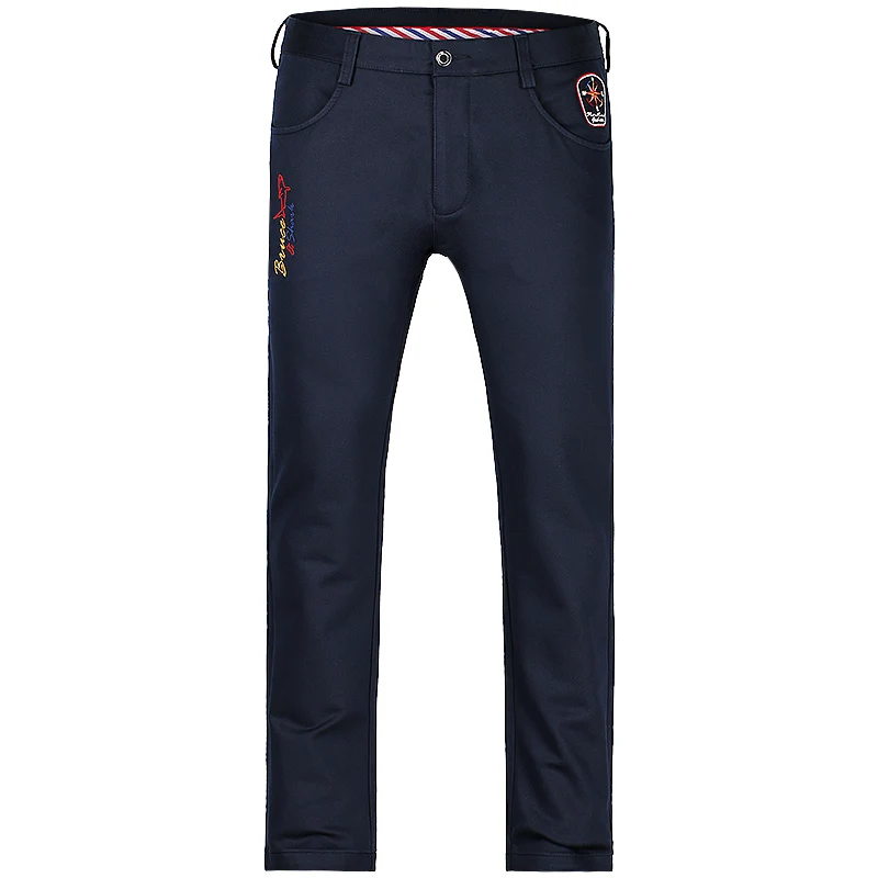 Брюки мужские зимние классические хлопок прямые штаны утепленные с вышивкой