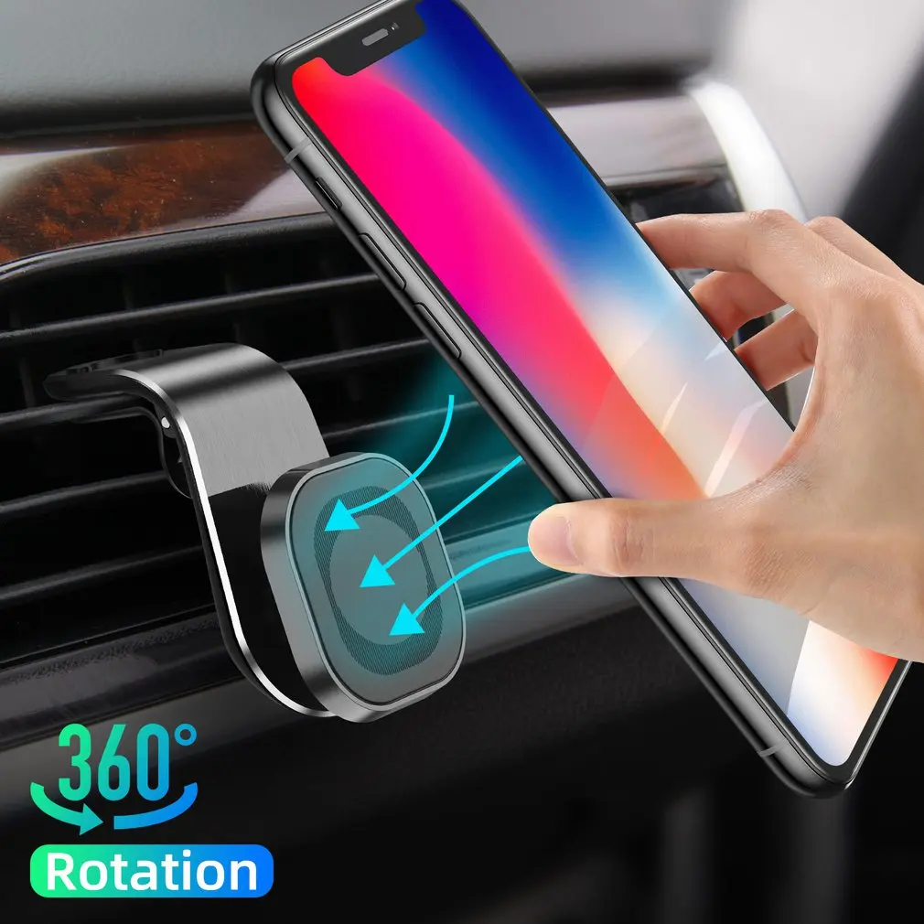 

Ventilation Hole Magnetic 360 Degree Rotating Magnetic Car Phone Holder Practical Durable Car Phone Holder