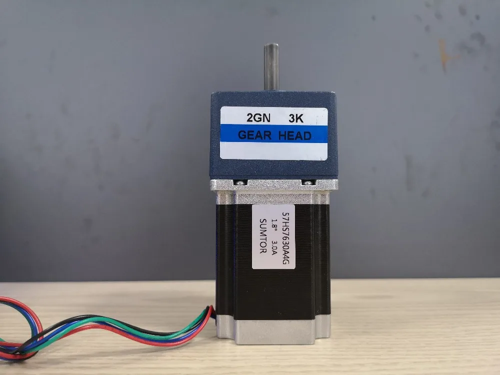 

Ratio 20:1 or 30:1 or 50:1 NEMA 23 Gear Stepper Motor 76 mm Motor Length 1.8N.m 3A