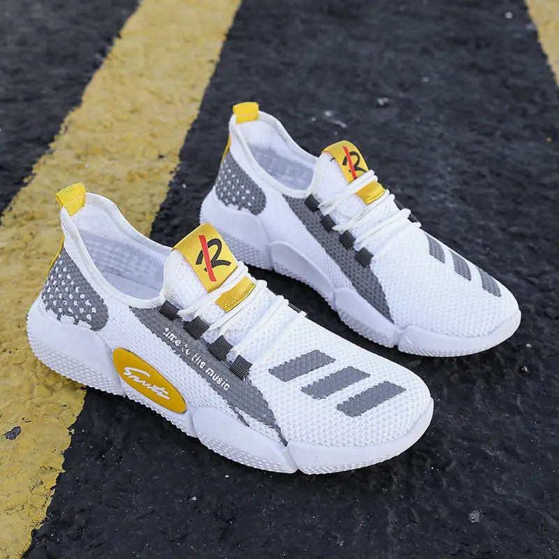 Men Sneakers Mesh Breathable Running Shoes All-match Vulcanized Shoes Male Shoes Cozy Athletics Trainer Shoes Walking Shoes