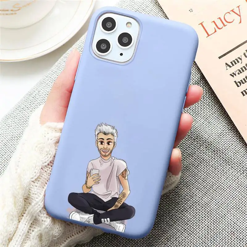 

Zayn malik Britain singer Phone Case Candy Color for iPhone 6 7 8 11 12 s mini pro X XS XR MAX Plus