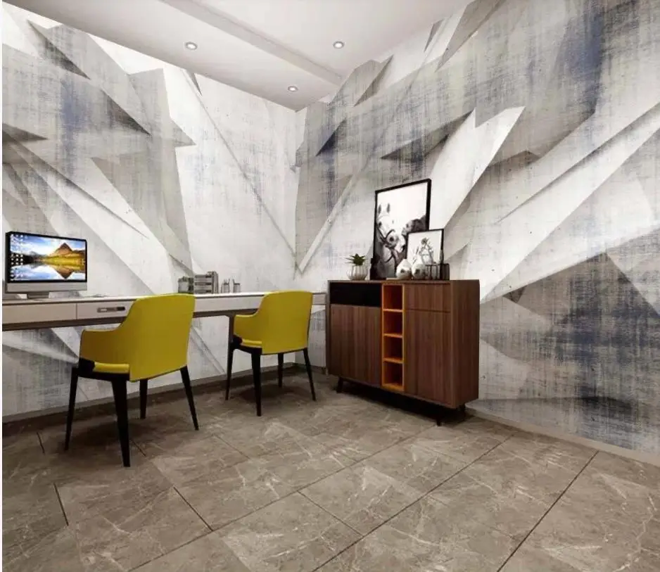 3d murals wallpaper Children's room three-dimensional abstract architectural color block whole house background wall | Обустройство