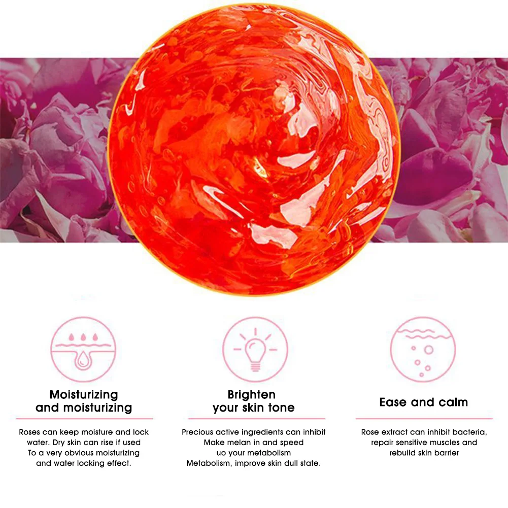 

Rose Gel Face Mask Cream Brightening Facial Soothes Repairs Skin Moisturizing Refreshing Rejuvenation Beauty Makeup Accessoires