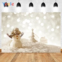 christmas party portrait bokeh snowman winter decor photography backdrop personalized photographic backgrounds for photo studio